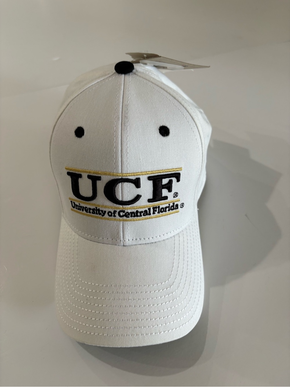 UCF White Baseball Cap NWT- University of Central Florida Logo, adjustable